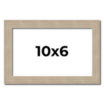 10x6 Frame Grey Solid Wood Picture Frame Width 1 Inches | Interior Frame Depth 0.5 Inches |
