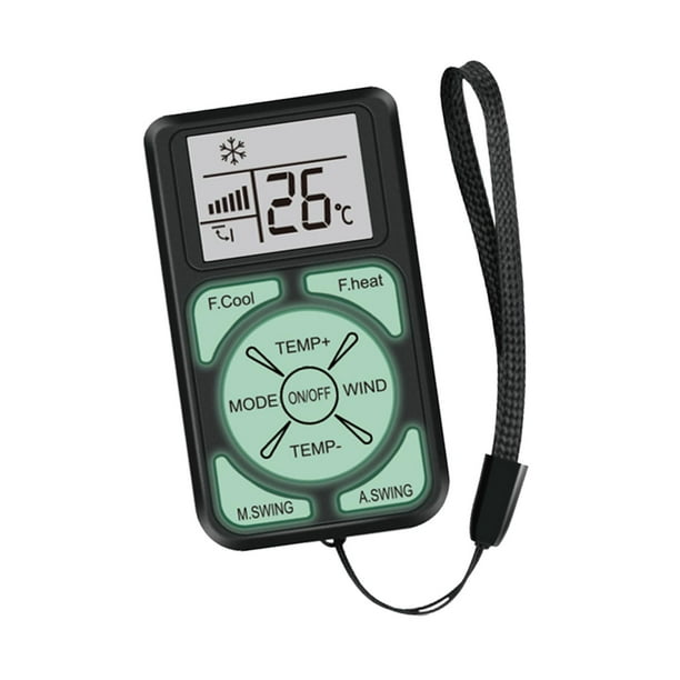 Mando a distancia universal para aires acondicionados, multifuncional, interfaz sencilla en inglés, controlador de aire acondicionado con cable para r con pantalla