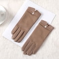 thumbnail image 2 of Bmisegm Womens Winter Warm Gloves Winter Touchscreen Windproof Lined Thermal Driving Outdoor Cold Weather Mittens Khaki, 2 of 4