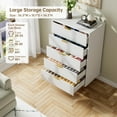 thumbnail image 2 of Commode Moderne à 5 Tiroirs avec Poignées Dorées - Organisateur de Rangement en Bois pour Chambre, Salon, 2 of 7