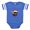Royal Blue, variant on CafePress - Highland Cow Santa Hat Xmas - Cute Infant Baby Football Bodysuit