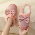 thumbnail image 5 of KANG Cozy Winter Slippers With Bow Detail Soft Fleece Lined Shoes For Indoor Comfort And Warmth Sole, 5 of 5