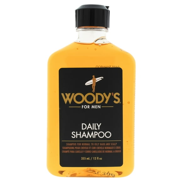 Champú diario de Woodys para hombres - Champú de 12 oz
