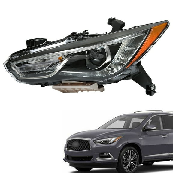 SHZAITOR Headlights Assembly Replacement for Infiniti QX60 2016-2018 Factory Style Xenon HID Projector Headlight Driver Side