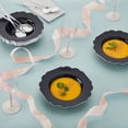 thumbnail image 2 of Disposable Plastic Soup Bowls (10 Piece), Heavy Duty Disposable Soup plates (12 oz), Fine Dining Plastic Dishes For Elegant China Look, Great for Parties, Wedding & Events - Black, 2 of 2