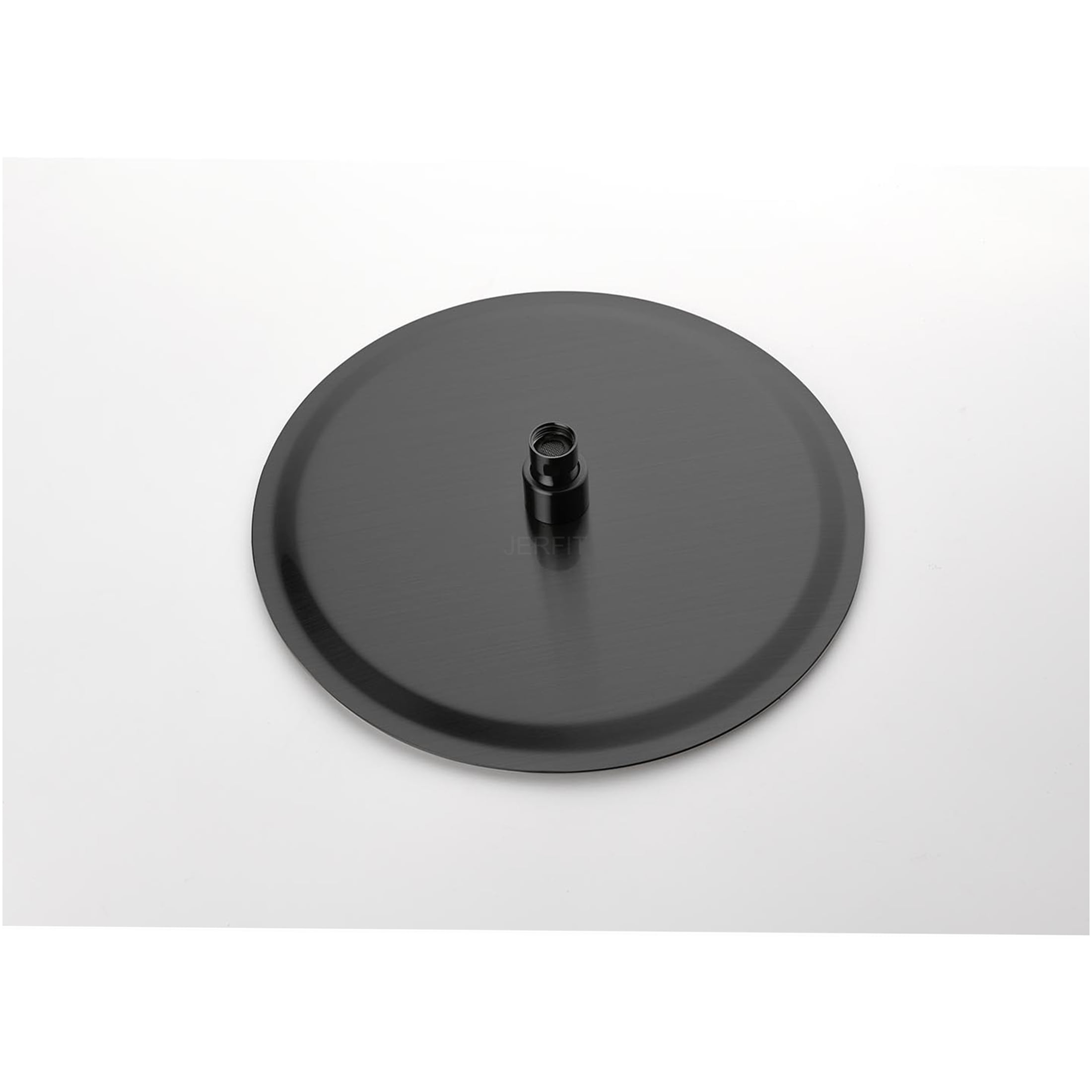 JERFIT Matte Black Rain Shower System - Wall Mounted Rainfall Shower Head Set with Handheld Shower, 8" Square Showerhead, High Pressure Valve and 59 Inch Hose for Modern Bathroom