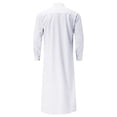 thumbnail image 6 of Men's Solid Color Arab Robe Traditional Thobe Garment for Prayer and Daily Wear, 6 of 7