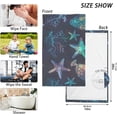 thumbnail image 2 of Coolnut Blue Starfish Coral Patterned Hand Towels 2 PCS, Cotton Bath Towel for Drying Face Hands Body Decorative Water Absorbent Lightweight Towels for Bathroom Ktichen Travel Gym, 16"x28", 2 of 6