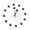 thumbnail image 2 of Reloj de pared con bola redonda, reloj colgante, creativo y divertido, sin tictac, decorativo. bola negra, 2 of 9