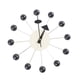 thumbnail image 2 of Reloj de pared con forma de bola Starburst, de mediados de siglo, silencioso, para colgar en la pared, para oficina y comedor. bola negra, 2 of 9