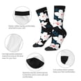 thumbnail image 3 of Picia Lilies Flowers Print Athletic Socks for Men & Women – Cushioned Moisture-Wicking Crew Socks for Sports, Running, and Training, Soft & Breathable Size 5-11, 3 of 6