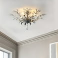 thumbnail image 4 of JONATHAN Y Elisana 26" 4-Light Contemporary Bohemian Iron/Acrylic LED Semi Flush Mount, Silver Gray/Clear, JYL9550A, 4 of 9