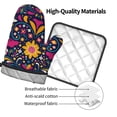 thumbnail image 4 of Bingfone Cinco De Mayo Floral Print Oven Mitts Pot Holders Set 2 PCS for Kitchen for Cooking Grilling Baking BBQ Pot Holders Cook Essentials, 4 of 7