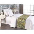 thumbnail image 2 of Floral Design Bed Runner, Neutral Boho Springtime Flowers Pattern with Vertical Branches Print, Decorative Accent Bedding Scarf for Hotels Homes & Guest Rooms, Twin, Apple Green Mustard, by Ambesonne, 2 of 3