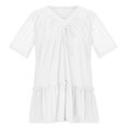 thumbnail image 5 of Mittory Women's Plus Size Summer Tops Short Sleeve Lace Pleated Blouses Tunic Tops, 5 of 8