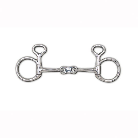 10mm French Link Snaffle Baucher - 2 1/4" Rings (Stainless Steel, 4.75")