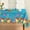 Blue, variant on Birthday Tablecloth 48x48 Inch Round, Happy Birthday Ballon White Washable Seasonal Table Cover for Party Picnic Dinner Decor