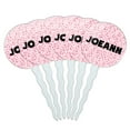 thumbnail image 1 of Joeann Cupcake Picks Toppers - Set of 6 - Pink Speckles, 1 of 1