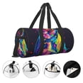 thumbnail image 3 of Fotbe Neon Pop Art Pitbull Bolsa Deportiva de Lona Plegable con Estampado, Bolsa de Gimnasio con Bolsillo Seco/Húmedo, Bolsa de Viaje Ultraligera de Gran Capacidad, 3 of 6