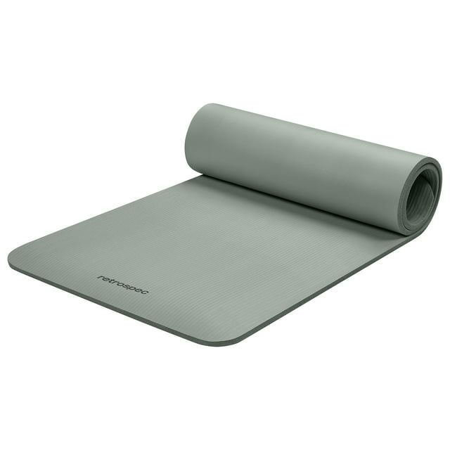 Retrospec Solana Esterilla De Yoga De 1/2 Pulgada De Grosor Con Correa De Nailon Para Hombres Y Mujeres, Esterilla De Ejercicio Antideslizante Para Yoga, Pilates, Estiramiento, Suelo Y Entrenamiento F