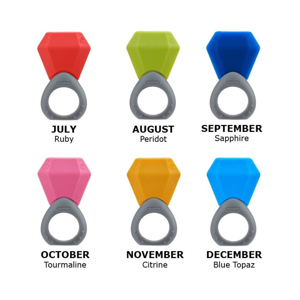 Innobaby Teethin' SMART Birthstone Ring Teether, August (Peridot)