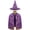 Purple, variant on Halloween Hooded Robe Cloak, Adult Witch Style Costume Cape with Hat, Long Dress Up Cloak for Masquerade Parties, Stage Performances, Costume Events and Seasonal Gatherings