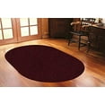 thumbnail image 2 of Broadway Collection Solid Color Indoor Outdoor Area Rug Burgundy - 2' x 8' Oval, 2 of 5