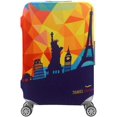 thumbnail image 1 of Funda protectora para carrito Rojo Verde World Travel para maleta de viaje 26/27/28 lavable de spandex, 1 of 5