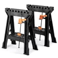 thumbnail image 1 of Costway 2 Pack Pliant Chevalet de Serrage Robuste 1000lb Capacité W / Pinces à Barres, 1 of 10