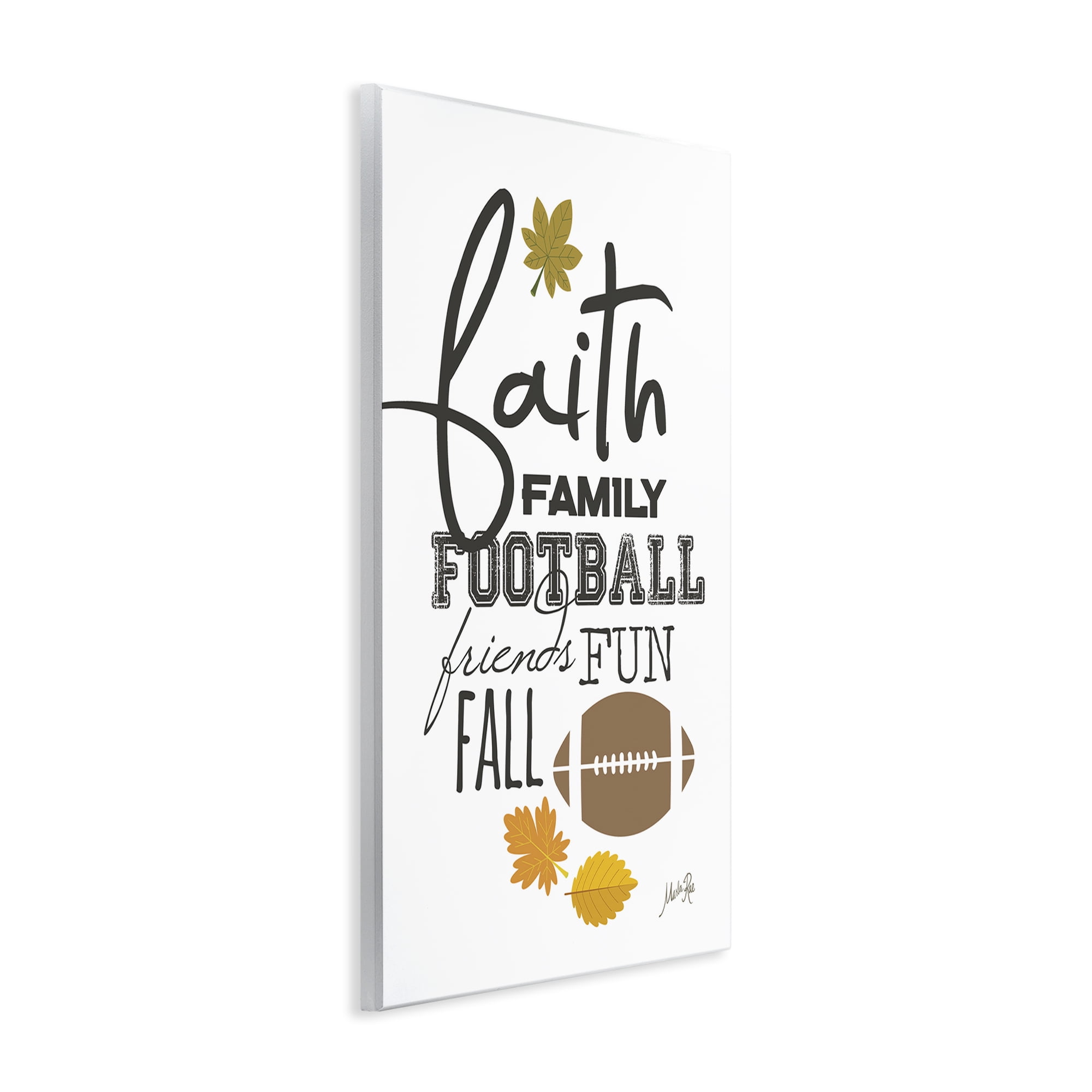 Stupell Industries Faith Family Football Sports Painting Unframed Art Print Wall Art, 10 x 15