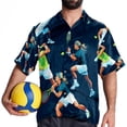 thumbnail image 4 of Tennis Men's Short Sleeve Casual Printed Button Down Beach Shirts - Summer Fashion Tops, 4 of 6