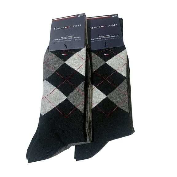 TOMMY HILFIGER® MEN'S PREMIUM BLEND Classic Cotton Dress Socks 4 Pairs
