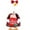 23-red, variant on 7 Inch Mini Desktop Goose Costume Princess Set with Rhinestone Crown Necklace and Magnetic Keychain, Cute Tabletop Porch Goose Outfit Figurine Desk Decor and Holiday Office Ornament Gift, HAODEJW