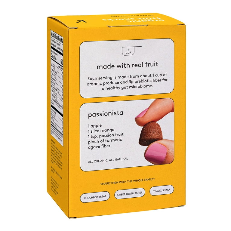 Kencko Passionista Organic Fruit Snacks, 3.5oz, 5 Pack - Walmart.com