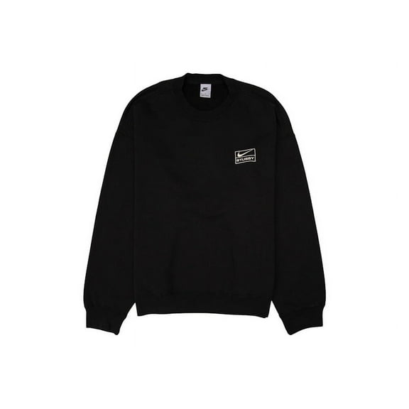 Nike Men's x Stussy Wash Crew Fleece Black, from StockX