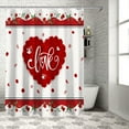 thumbnail image 4 of Valentine''s Day Shower Curtain Love Red Roses Heart Shower Curtains for Bathroom Decor Romantic Flower Floral Bath Curtains Sets with Hooks for Valentines Day Home Decor Waterproof Standard 72" X 72", 4 of 6