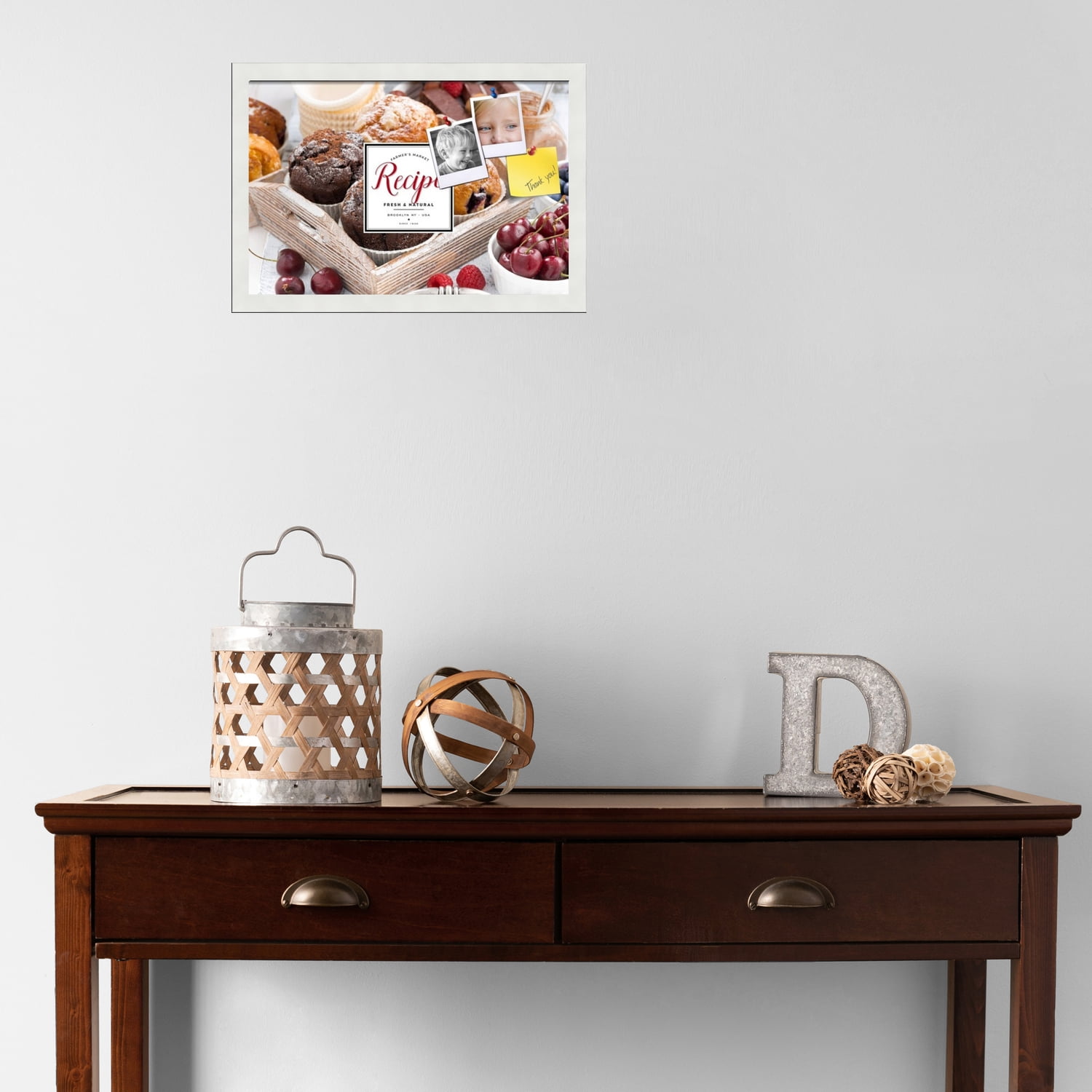PinPix 18x12 Custom Cork Bulletin Board Baked Goods Poster Board Has a Fabric Style Canvas Finish, Framed in Baked Goods, by ArtToFrames (PinPix-1368)
