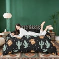thumbnail image 3 of Erosebridal Cute Highland Cow Twin Bedding for Kids, Rustic Lodge Cabin Duvet Cover Set, Black Reversible 2pcs, 1 Duvet Cover and 1 Pillowcase (No Comforter), 3 of 6