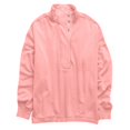 thumbnail image 7 of Stichou Oversized Sweatshirt for Women Stand Collar Long Sleeve Pullover Sweatshirts Button Henley Neck Pullover Tops Pink L, 7 of 7