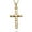 yellow-gold-plated-silver, variant on Miabella 925 Sterling Silver or 18Kt Yellow Gold Over Silver Italian Hammered Cross Pendant Chain Necklace 18 Inch Made in Italy (sterling-silver)