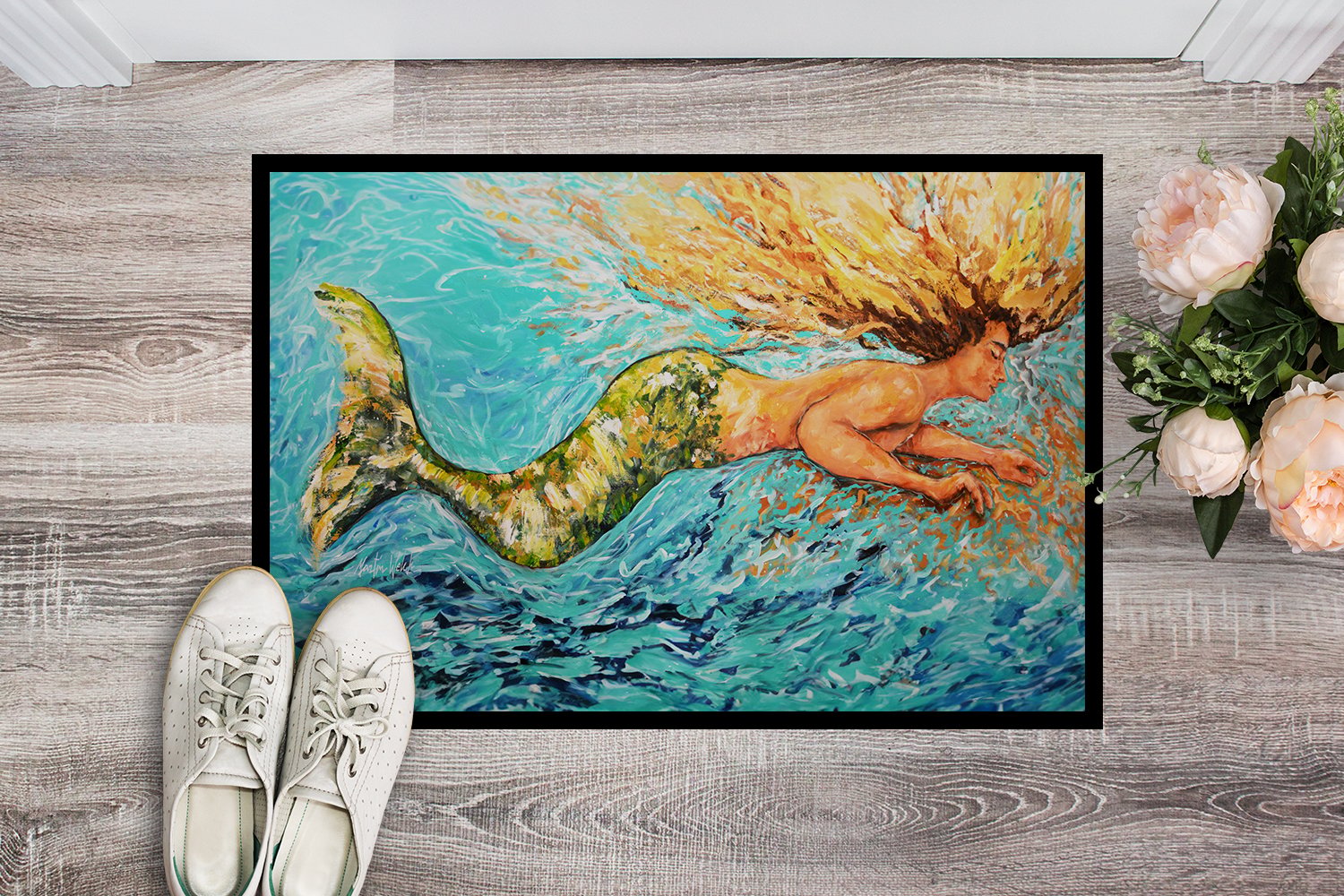 Carolines Treasures MW2094MAT 18 x 27 in. Mermaid After Your Heart Doormat