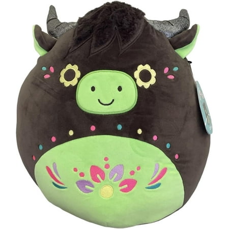Squishmallows 12" Halloween - Officially Licensed Kellytoy Plush - Collectible Soft & Squishy Stuffed Animal Toy - Gift for Kids, Girls & Boys - 12 inch Day of The Dead Catrina The Highland Cow