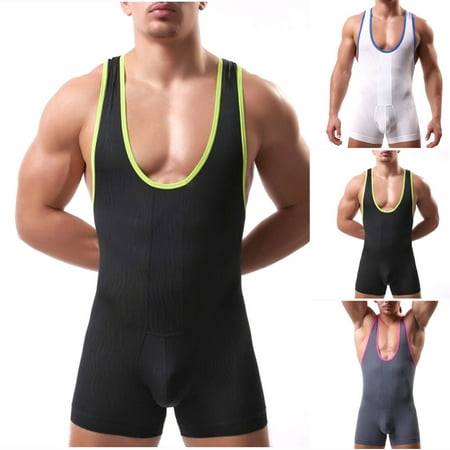 Isvgxsz New Clearance Bodysuit Shapewear Thong Mens Underwear Mens U Pocket Conjoined Underpants Lightweight Boxers for Men New Arrivals Underpants Black