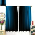 thumbnail image 4 of Purple and Black Curtains Funny Striped Ombre Elegant Design Bright Solid Dark Abstract Gradient Blackout Rod Pocket Curtains for Bedroom Living Room Kitchen Window Drapes 2 Panel Set 52x84 Inch, 4 of 4