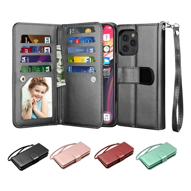 iPhone 12 Pro Max Wallet Case 6.7" (2020), Njjex Luxury PU Leather