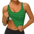 thumbnail image 3 of Balery Green St. Patrick’s day Sujetadores deportivos con espalda cruzada para mujer, acolchados, sin costuras, de alto impacto, ideales para yoga, gimnasio, entrenamiento y fitness.-XX-Large, 3 of 8