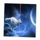 thumbnail image 2 of Cortina para dormitorio infantil, brillante, con banda de lluvia, juego de 2, tamaño: Lobo de nieve, 2 of 9