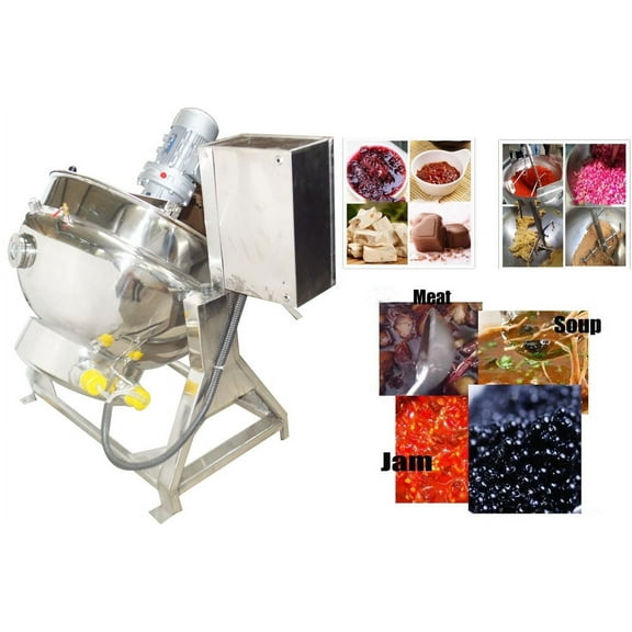 INTBUYING Electric Jacketed Kettle 100L 26.5 Gallon Capacity Stainless Steel 220V