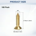 thumbnail image 3 of Uxcell Paquete de 100 Tornillos de Madera, M5 x 20mm Cabeza Phillips de Latón, 3 of 6