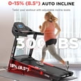 thumbnail image 4 of Winfita Folding Treadmill with 15% Auto Incline, 4HP Treadmill with 18" Wide Belt, 300 lb Capacity, Smart App Control, 4 of 11